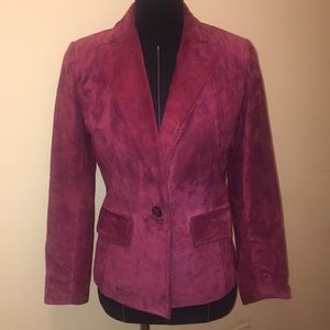 Alfani suede cranberry blazer